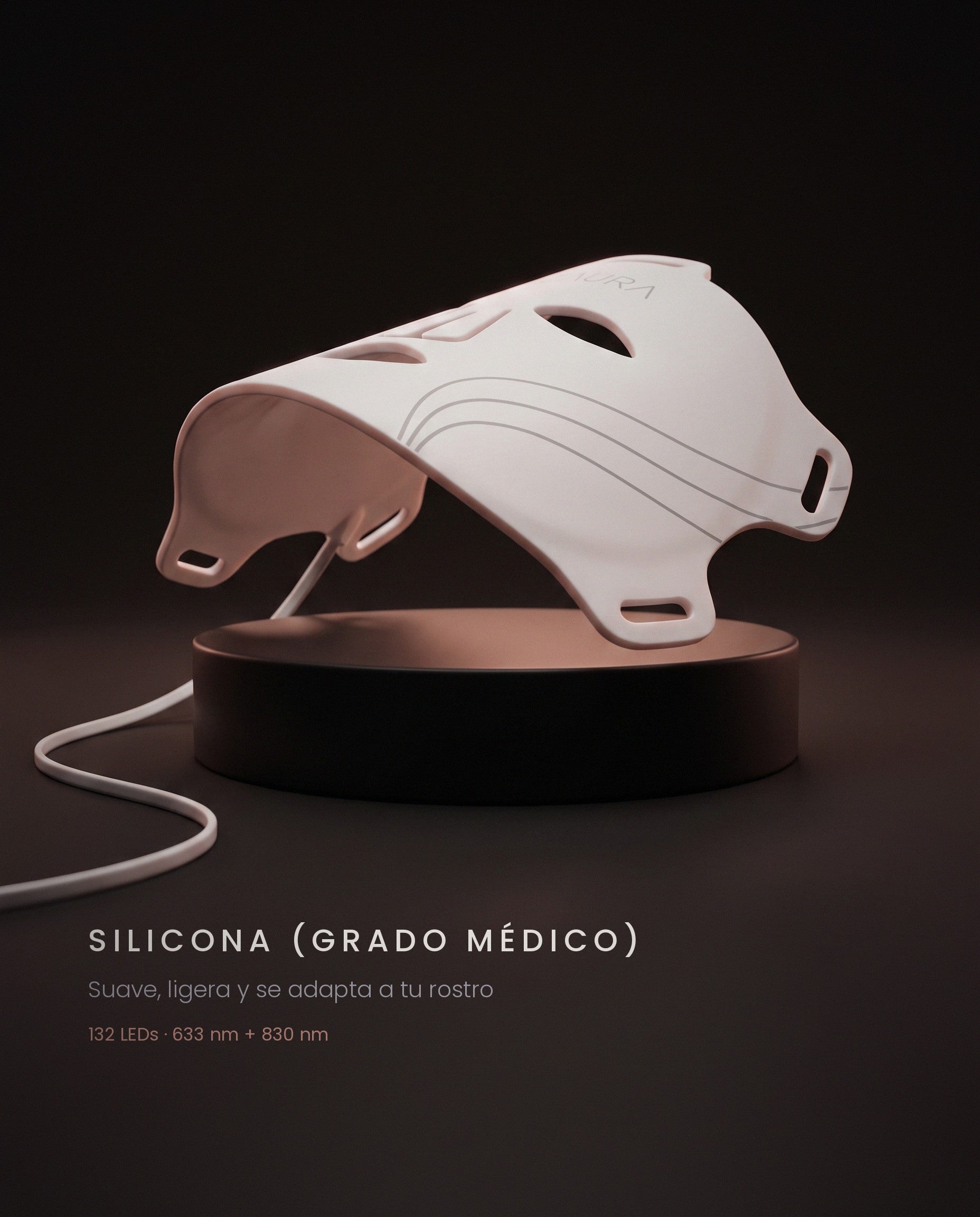 Mascarilla LUZAURA Glow de silicona flexible